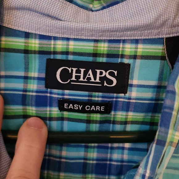 EUC Men's Chaps Short Sleeve Button Down (L) - Picture 3 of 4